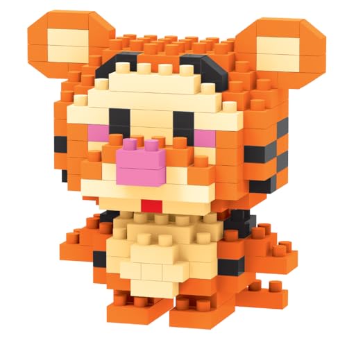 Image of JOY JUNCTION Tiger Theme Orange Mini Blocks DIY Building Blocks Toy for Kids, Smart Activity for Kids, Birthday Gift Ideas for 6+ | Fun Activity Toy 195 Pcs Interlocking Blocks Set