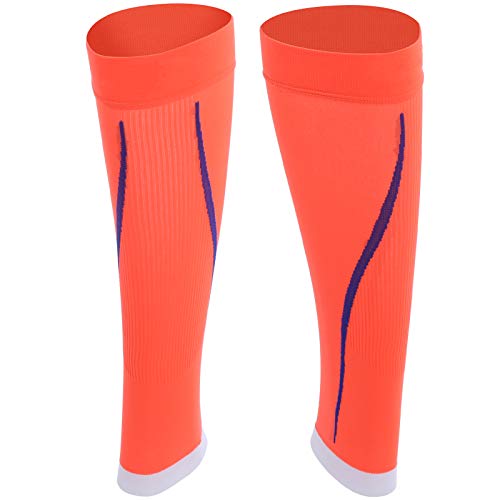 Qukaim Mangas de compresión para pantorrillas, medias protectoras deportivas sin pies, talla L/XL, ideales para actividades atléticas, diseño ligero y transpirable