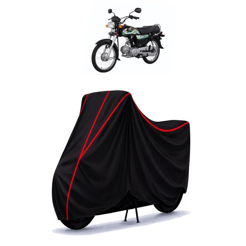 Image of CD 70 Water Resistant Bike Cover for All Motorcycles & Scooters | Heavy Duty Premium Taffeta Fabric | UV Protection, Dustproof, Scratchproof | All Weather Two Wheeler Body Cover with Elastic Bottom