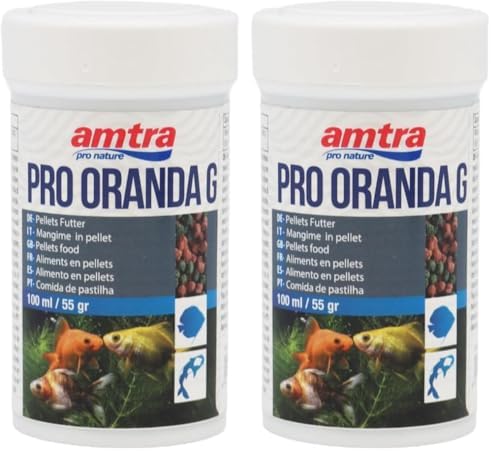Amtra Pro Oranda Gran - Alimento Granulado Completo para Carpas Doradas Y Similares, Granulado Mix, 100 Ml. (Paquete de 2)