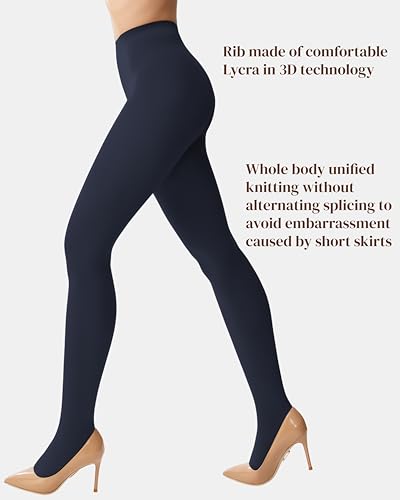 Image of leg elegant Women's 80 Den Microfiber Soft Opaque Tights Pantyhose