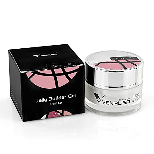 Venalisa Fast Dry LED & UV Extend Sculpture Nail Gel Hard Jelly Builder Gel nail gel Soak off UV Poly Nail Extension Gel (A08-Nude Pink, 30ml (M))