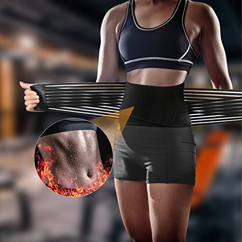 Wenkesim Waist Trimmer For Women Weight Loss:tummy Trimmer Exerciser Lower Back Support Belt Waist Cincher For Women Tummy Control As Seen On Tv Tummy Tuck Belt (Medium) Black #TOP2