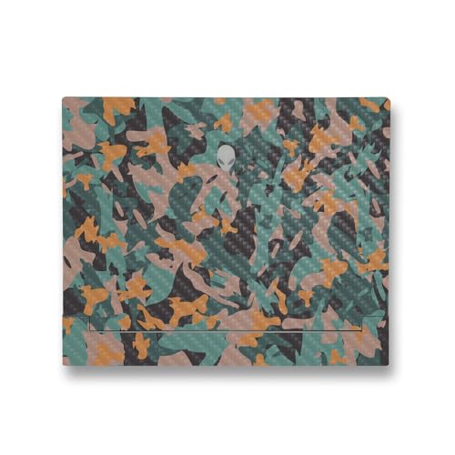 Image of MightySkins Carbon Fiber Skin Compatible with Alienware X14 R2 (2023) Full Wrap Kit - Muted Camouflage | Protective, Durable Textured Carbon Fiber Finish | Easy to Apply | Made in The USA