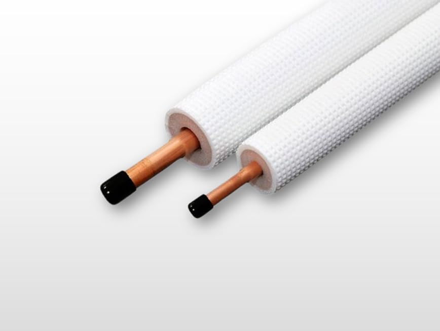 Kältemittelleitung 1/4' + 3/8' - 1m – 30m isoliertes Kupferrohr Split-Klimaanlagen, Kupferrohr Isoliert, Die vorisolierten Rohre für alle...