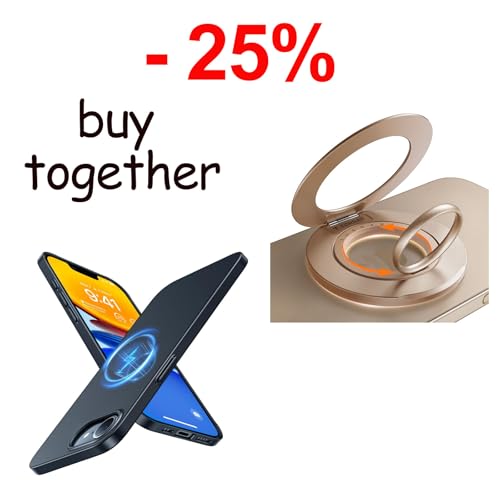 Magnetic Case & Magnetic Phone Grip Ring Holder Kickstand