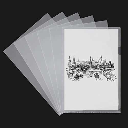 MIVIDE 90 x Dossier Plastique Transparent A4, Pochette Plastique a4 Transparent, Chemise en Plastique pour Document, Stockage, Bureau, École (31 x 22cm) Cover