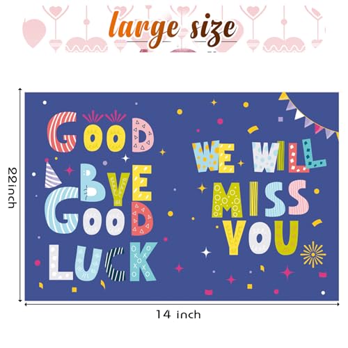 Image of We Will Miss You Card,Farewell Party Decorations, Jumbo Farewell Card With Envelope, Going Away Gift for Coworker Men Women, Goodbye Good Luck Retirement Card Guest Book Party Supplies (14x22iinch)