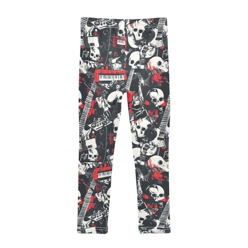 Girls Leggings Punk Rock and Skull Toddler Girls Clothes Leggings for Girls Toddler Girls Leggings 3-4T2