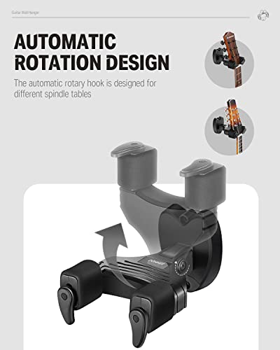 Donner Guitar Wall Mount Locking 3-Pack, Guitar Wall Hangers Auto Lock For Acoustic Electric Guitar Bass Mandolin, Black  #TOP1