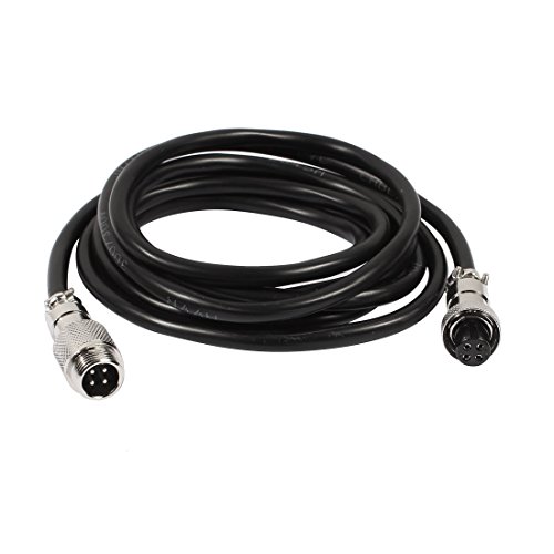Fiche aviation GX12 4 broches mâle femelle pour réparer et rallonger un câble électrique 2m