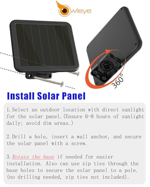 Owleye LED Solar Flood Lights 2 Adjustable Head Security Light