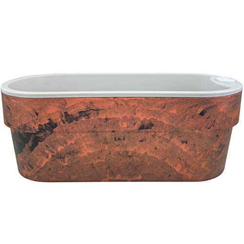 Vaso Autoirrigável Planta Tempero Jardim Horizontal Hortinha Mogno