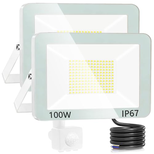 Projecteur LED extérieur détecteur de mouvement 100W IP67 étanche éclairage puissant
