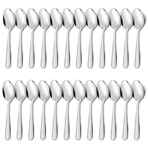Unokit 24-Piece Tea Spoons Set Silverware - 6.7 inch Stainless