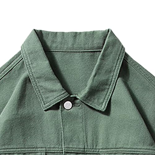 Veste en jean décontracté avec boutons classiques et effet délavé slim