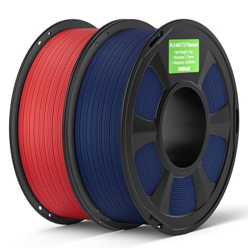 DEEPLEE Matte PLA Filament 1.75mm Ruby Red/Navy Blue 2kg(Plastic Spool)