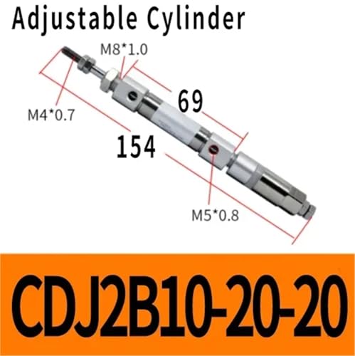 Vérin pneumatique CDJ2B10 acier inoxydable premium magnétique miniature