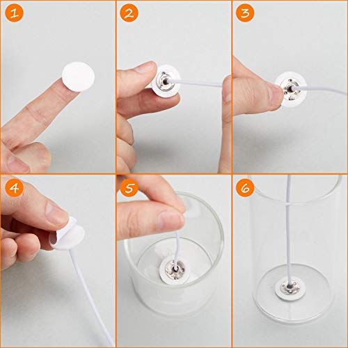 image for BBTO 500 Pieces Candle Wick Stickers 2 mm Wax Stickers Candle Wick Glu