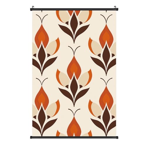 Poster toile orange et marron décoration murale salon bureau style moderne