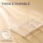 6-Pack Pantry Organizers and Storage, Clear Fridge Organizer Bins - Image 5
