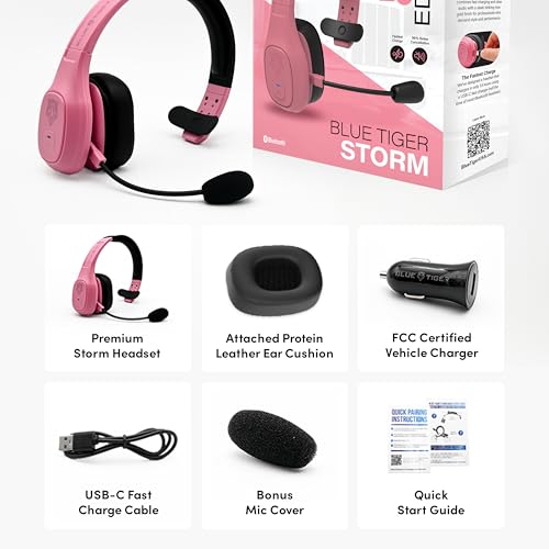 Auriculares inalámbricos Bluetooth Blue Tiger Storm Rose Gold con micrófono integrado 4