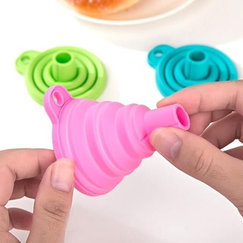 Image of Oblivion Funnel For Kitchen - Silicone Collapsible Foldable Oil Funnel for Dispenser - Food Grade Heat Resistant Liquid Transfer Tool - Space Saving Funnel for Kitchen, Bathroom & Garage (Pack of 1)
