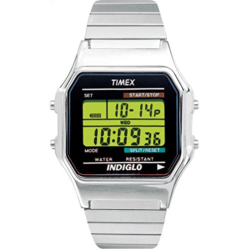 Timex Men's T78582 Classic Digital Silver-Tone Extra-Long Stainless Steel Expansion Band Watch by Timex - Used condition - US$45.00