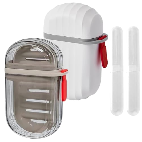 VEGCOO 2 Pcs Travel Soap Dish with Lid