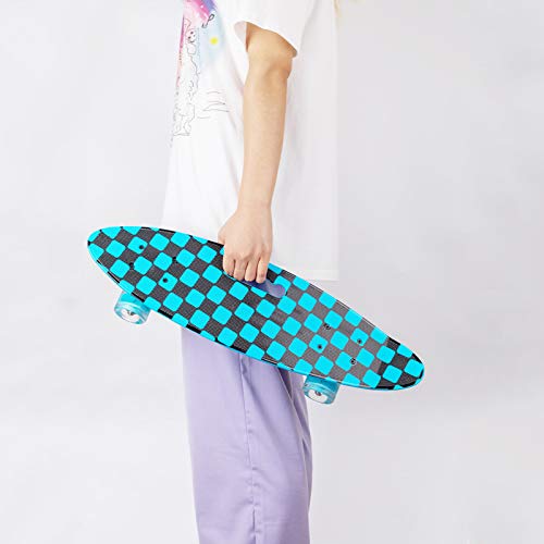Skateboard complet mini cruiser rétro 24 pouces plaskboard enfant roues LED lumineuses - 5