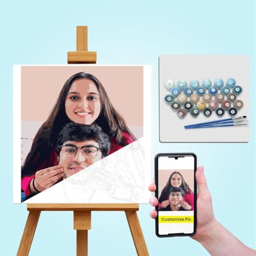 Image of Paintwaint Customizable Paint by Numbers Kit for Adults - Big Size DIY Canvas Painting Kit, 32 Colors Numbered Art Set for Beginners, Relaxation & Home Decor (18 x 28 Inch Canvas Roll)