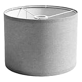 Paralume in tessuto, Ø 30 cm, paralume cilindrico in cotone, per lampada da tavolo, lampad...