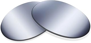 Sunglass Fix Replacement Sunglass Lenses Compatible for Versace Vintage S50 26M 52mm (Polarized SFx Ultra Flash Silver Mirror Black Pair)