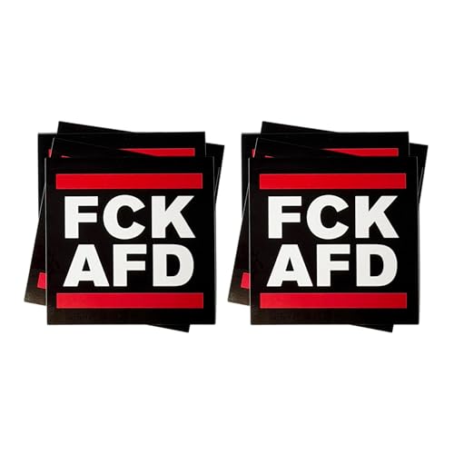 FlagShipper FCK-AFD Aufkleber Set 100x Protest-Sticker mit politischem Statement Rechteckige Klebefolie gegen Rechtsextremismus Ideal für Demo Wahl & Kundgebung wetterfest & stark haftend