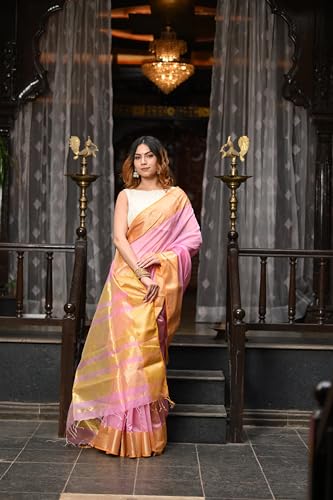 Very Much Indian pink maheshwari cotton silk saree – image 2