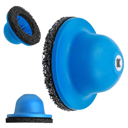 Fouvin Limpiador de bujes de rueda con olla de lijado de 150 mm, lijadora de cubo de rueda para coche, lijadora de cabeza esférica de carburo de silicio, lijadora para cambio de neumáticos y limpieza