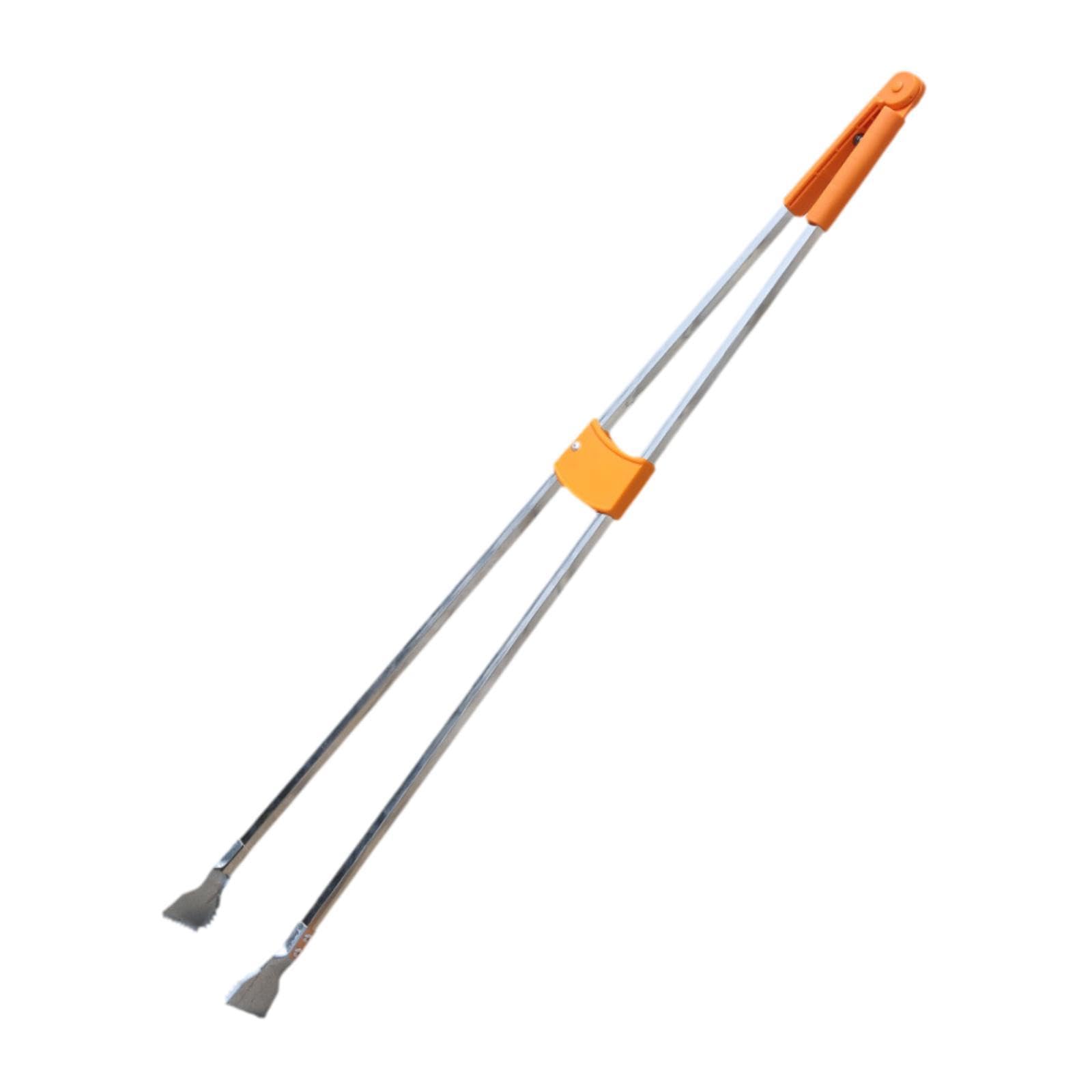 harayaa Recogedor de basura de acero inoxidable, herramienta de alcance a prueba de herrumbre, palo para recoger basura, pinzas para basura para ancianos, Cabeza de Hierro