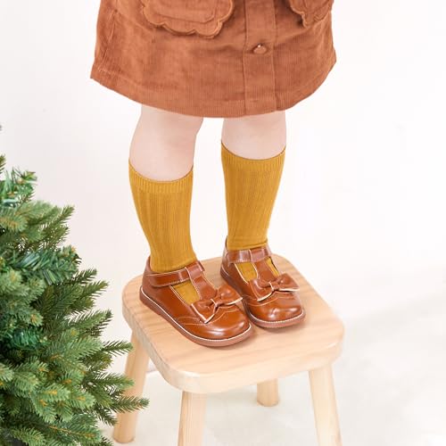 Image of PHIRAMIN Toddler Girl Mary Jane Dress Shoes-Little Girl School Uniform Shoes for Wedding Party
