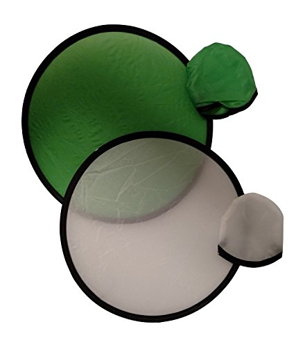BZANY Green And White Toy Pocket Fan Flying Disc With Pouch (Pack Of 6)