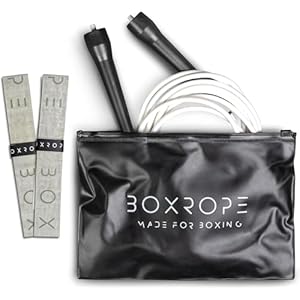 A Jump Rope Made For Boxing, Tangle-Free, 15% Heavier Than A Normal PVC Rope, Boxer Jump Rope, Adjustable, Includes Grip Tapes For More Grip, Skipping Rope for Boxers, Premium Quality