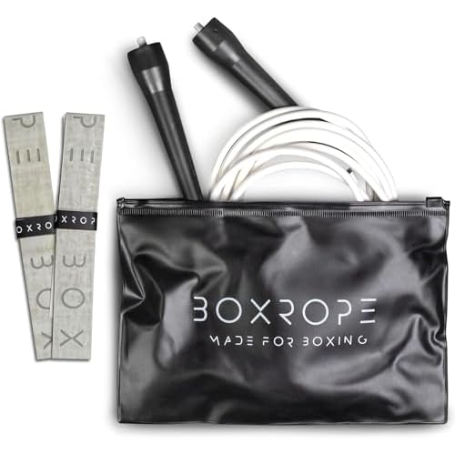 A Jump Rope Made For Boxing, Tangle-Free, 15% Heavier Than A Normal PVC Rope, Boxer Jump Rope, Adjustable, Includes Grip Tapes For More Grip, Skipping Rope for Boxers, Premium Quality