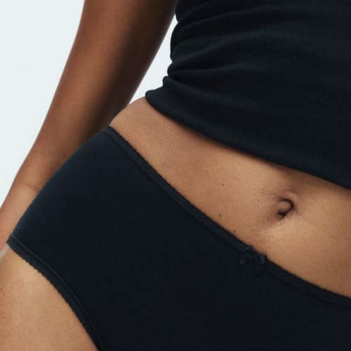 Image of Marks & Spencer Womens Cotton Blend Solid High Rise High Leg Knicker (Pack of 5)