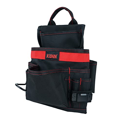 Kunn Carpenter Pouch Durable 10-Pocket Tool Belt With Hammer Loop,Tape Clip,Nail Tool Bag,Heavy Duty Quick Release Metal Buckle Tool Belts For Construction,Contractor,Roofer #TOP6