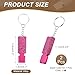 PATIKIL Emergency Whistle with Keychain, 2Pcs Bling Safety Survival Whistles Rescue Signaling Loud for Outdoor Camping Hiking Boating Hunting Fishing, Rose Red/Gold