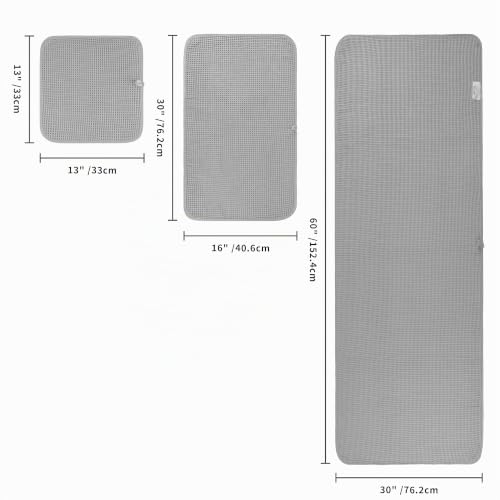 Miniatura 2 de Polyte - 430 Gsm Juego De Toallas De Baño De Microfibra Antipelusa - Secado Rápido - Punto Gofrado - Grande: 152,4 X 76,2 Cm - Pack De 6