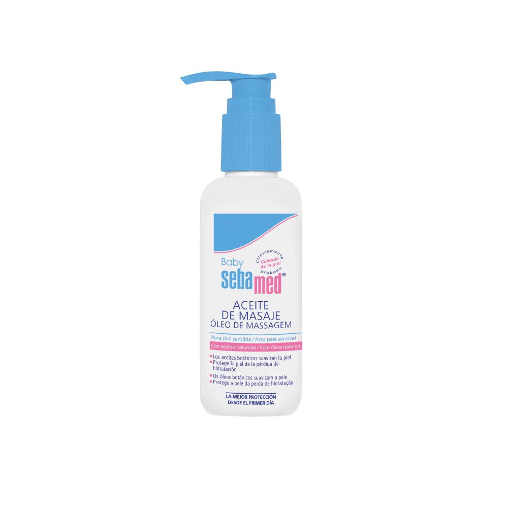 Sebamed - Aceite Masaje Bebe Natural | Nutre y Calma la Piel del Bebé -Dermatológicamente Testado - Formato de 150 ml