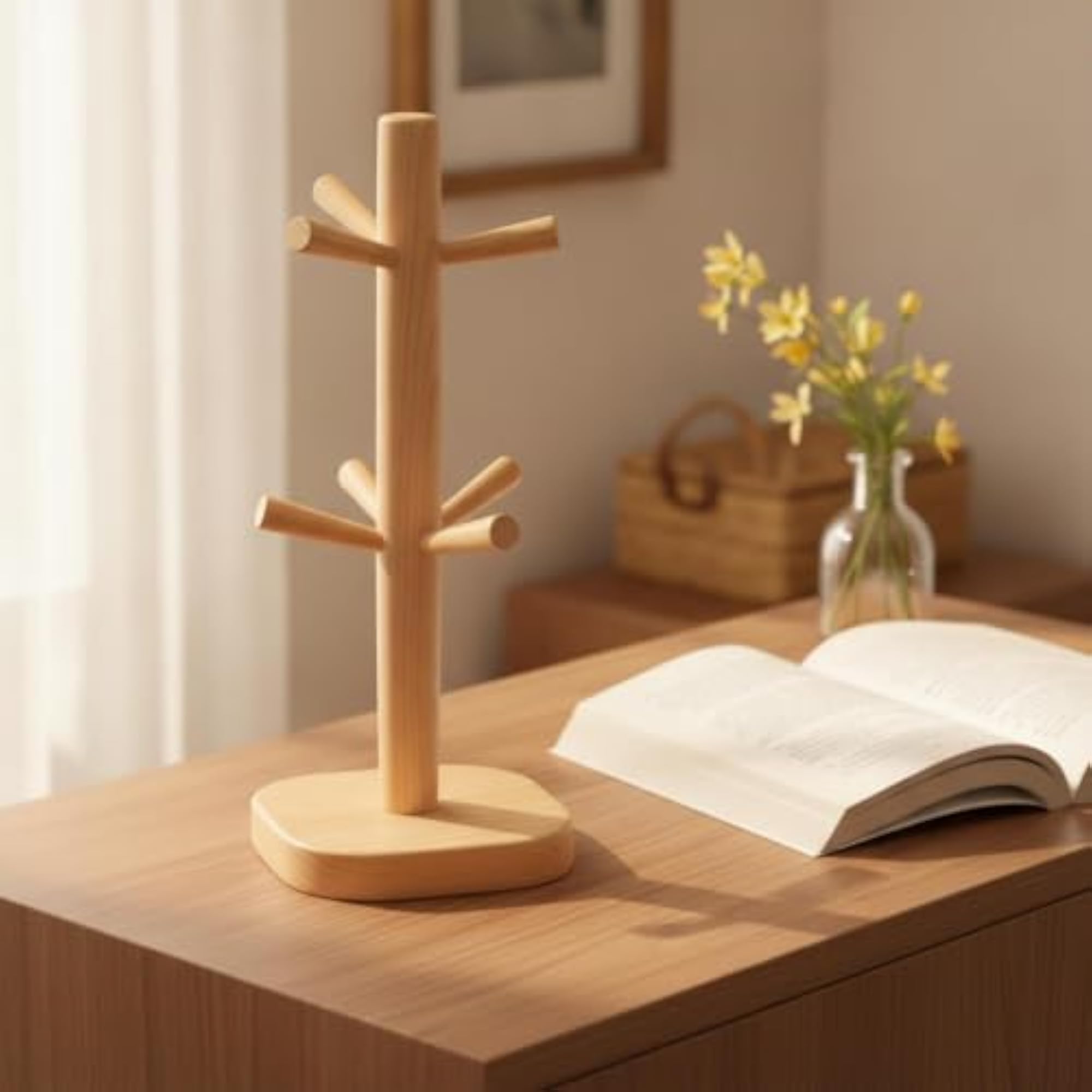 Freestanding Key Organizer with Peg Arms
