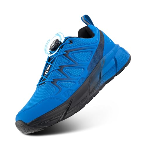 TDDT Chaussure Running Femme Homme Basket Sport Sneakers Fitness Basket Course Running Shoes Chaussures Trail Trekking Marche Légères Bleu EU 43