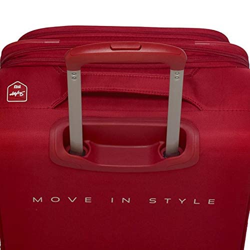 Skybags Polyester Solid Pattern Snazzy 4W Exp Strolly Softshell Inline Suitcase/Trolley Bag (H) 59 (Carmine Red, Small), H-60 Centimeters 4