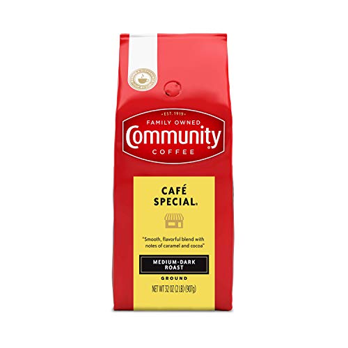 Image of Community Coffee Cafe Special Blend, Ground Coffee, Medium Dark Roast, 32 Ounce Bag (Pack of 1)